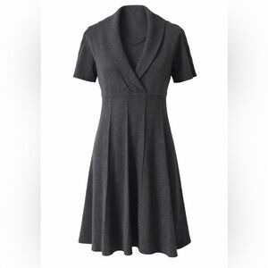Jones New York Dress Petite Knit Sweater Dress Soft Charcoal Gray